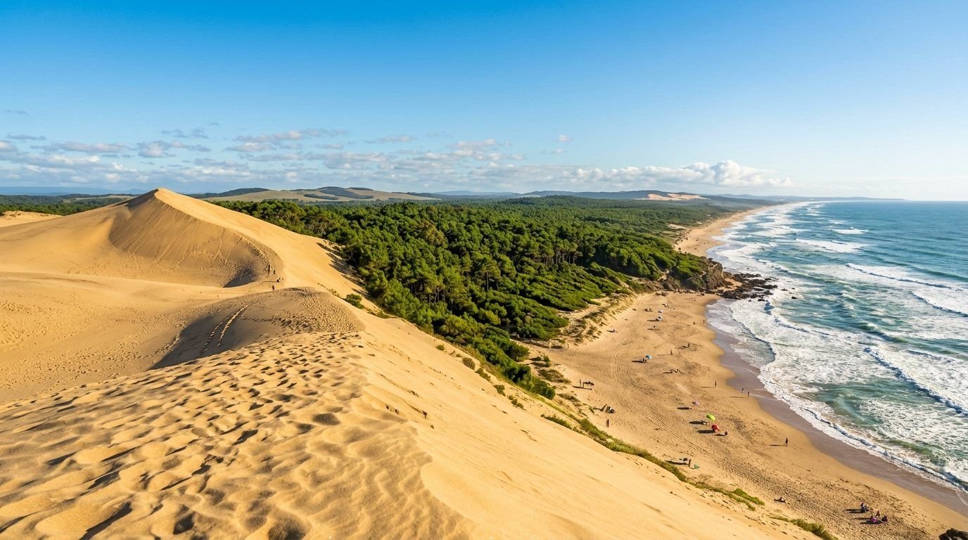 Dunas, bosque y mar en la costa bonaerense